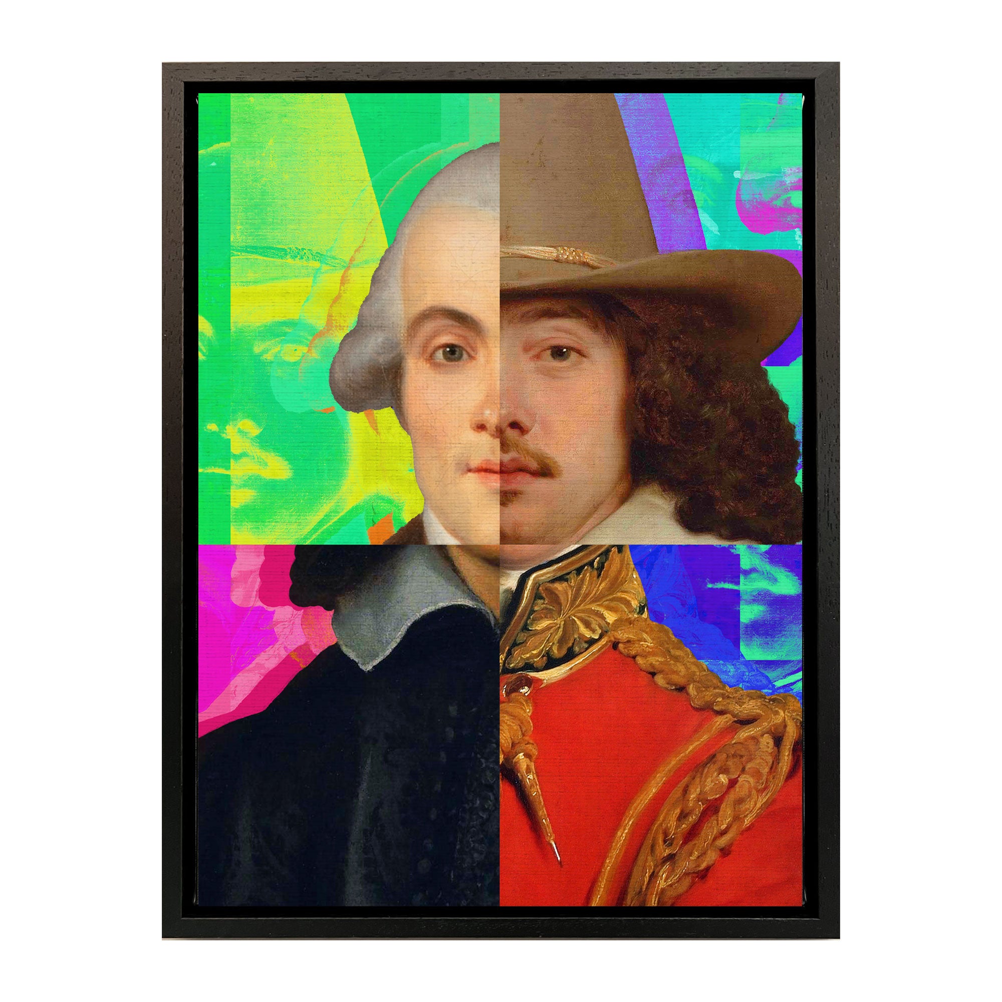 Mineheart Gentleman Puzzled Portrait Poster Rot Gold 40x50cm