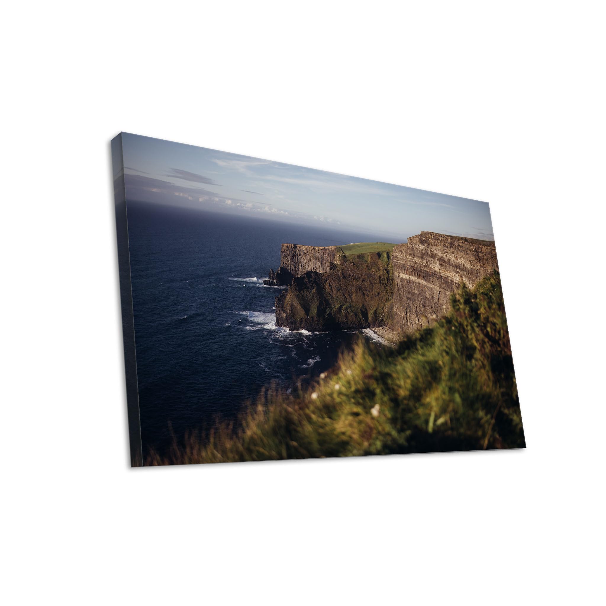 Hustling Sharks Wandbilder Felsküste mit Meeresblick Leinwand 40x30