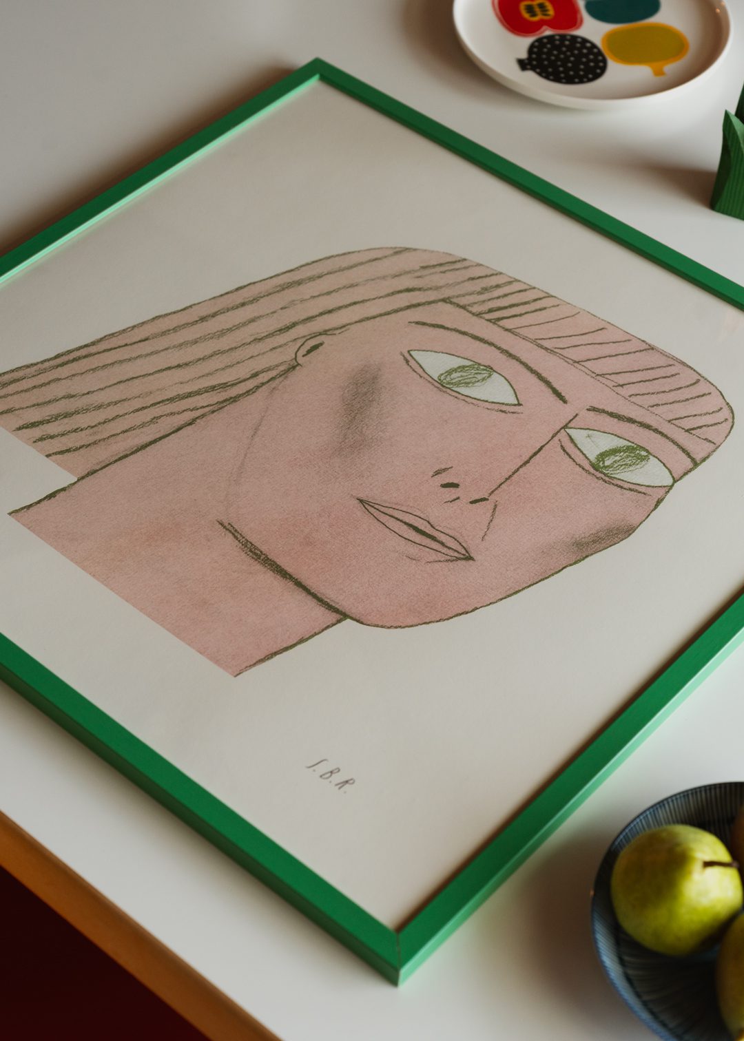 The Poster Club Art Prints Green Lady Poster 50x50 cm Grün