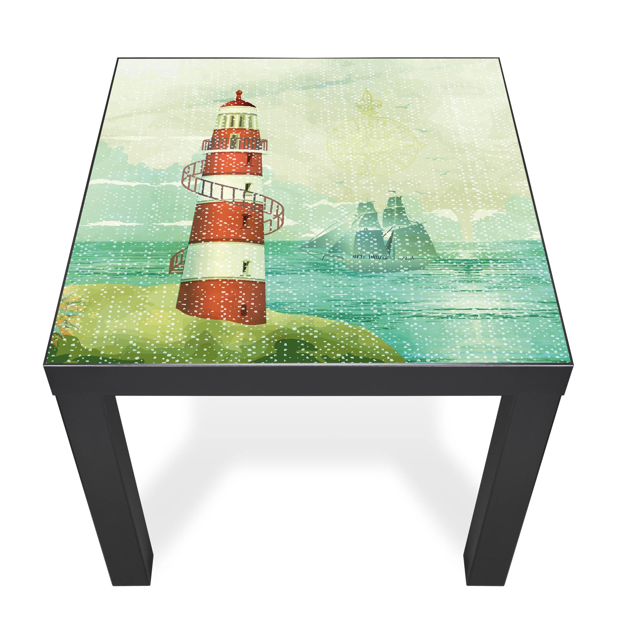 Banjado Möbelfolie Tischfolie Alter Leuchtturm 55x55 cm
