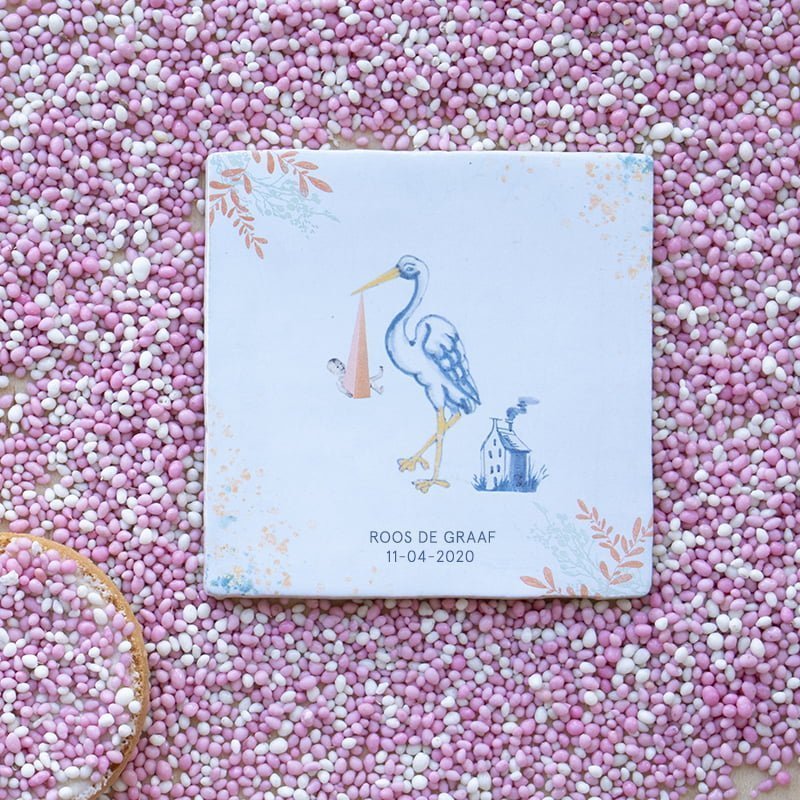 Storytiles Delft Blue New girl in town Fliese 10x10 cm Baby