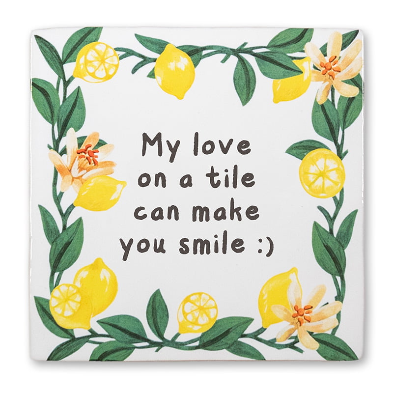Storytiles Delft Blue Zitronen Wandfliese S 10x10 cm mit Text