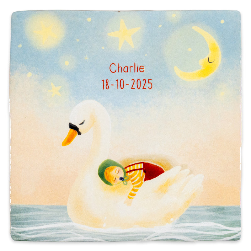 Storytiles Delft Blue Loaded with love Wandfliese S 10x10 cm Baby