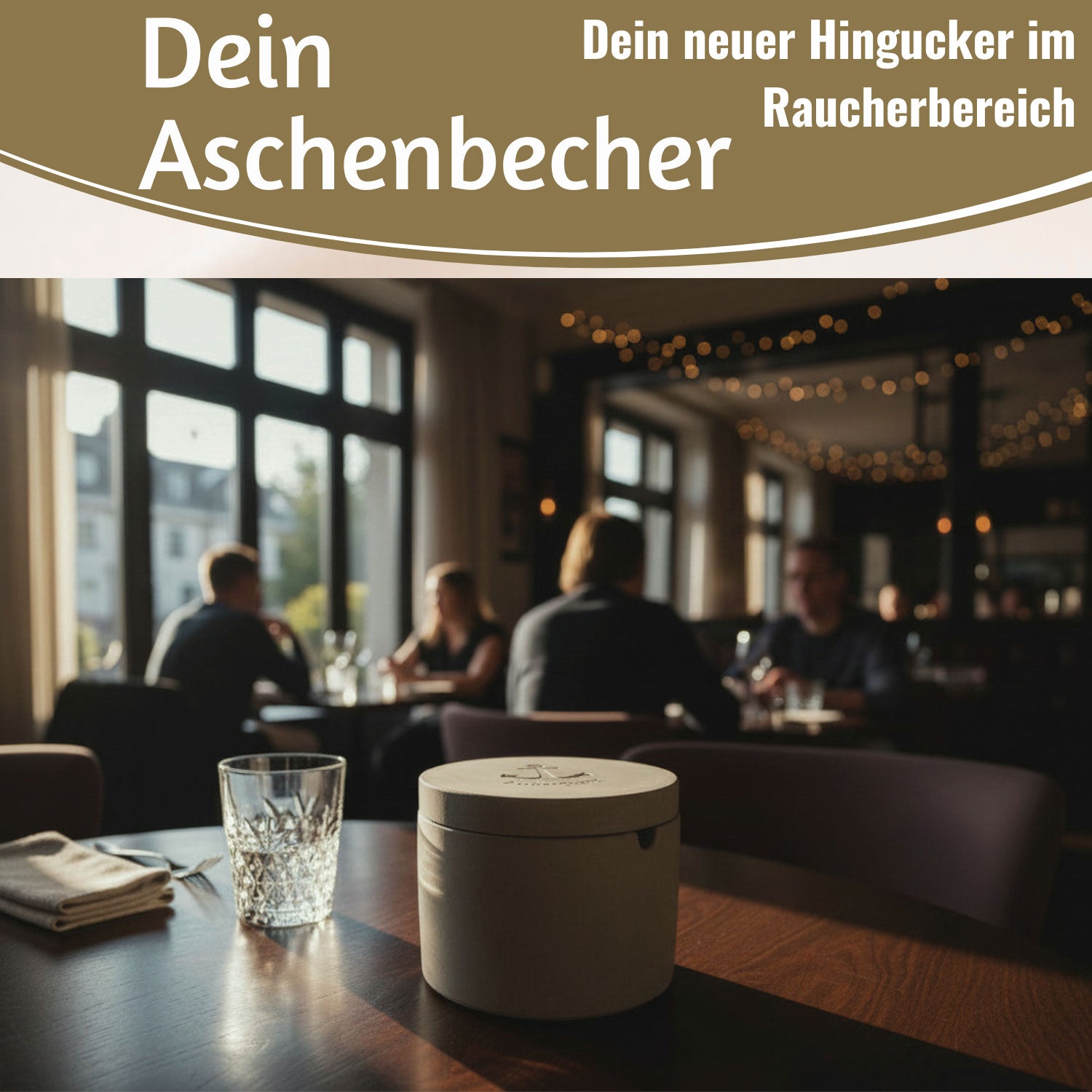 LS-LebenStil Ankerplatz Aschenbecher Beton 9x7cm Grau