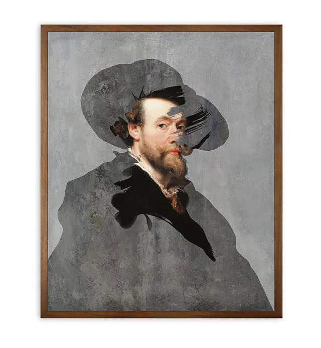 Mineheart Reveal Man 3 Kunstdruck Portrait grau limitiert 81 cm