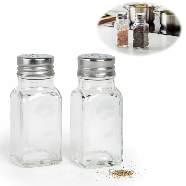 LS-LebenStil Küche & Haushalt Salzstreuer Pfefferstreuer Glas 10cm 2er