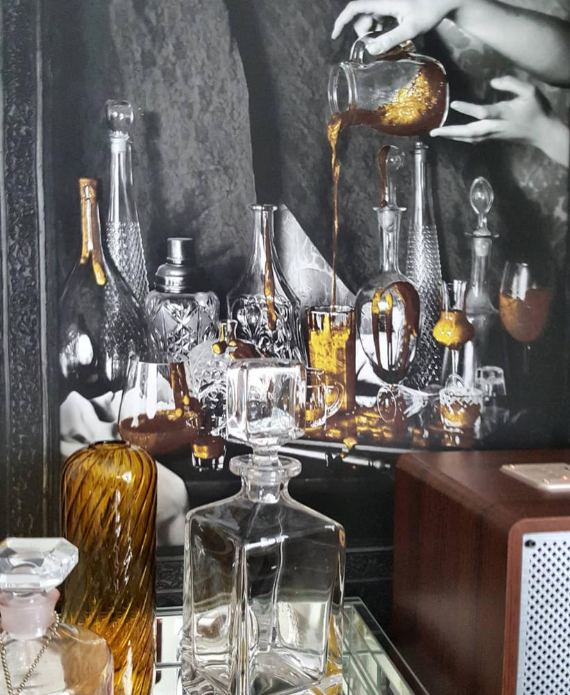 Mineheart Still Life Pink Gold Wandbild 61x81cm rosa