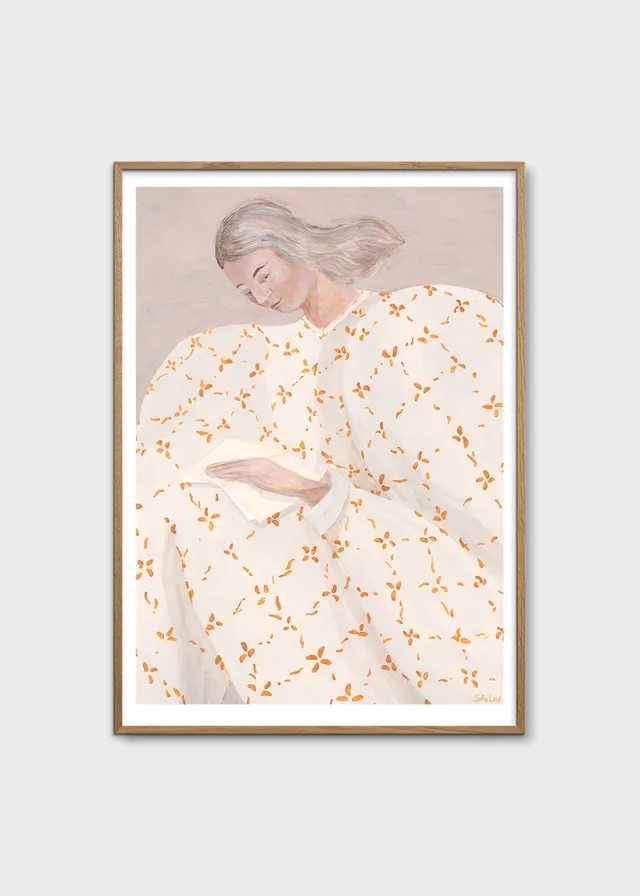 The Poster Club Secret Notes Poster A4 beige rosa Figuren