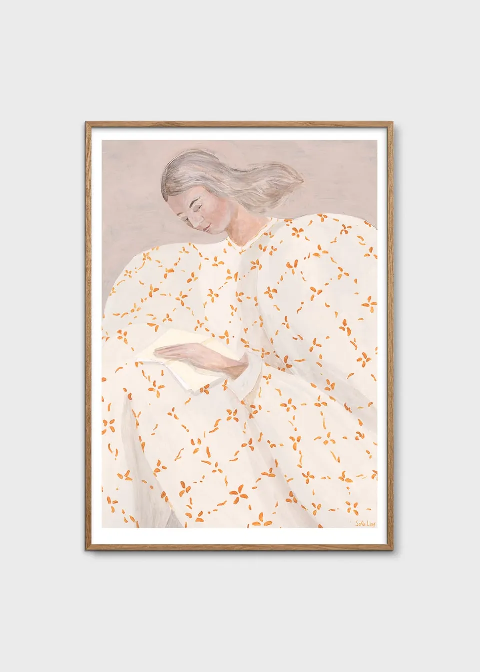 The Poster Club Secret Notes Poster A4 beige rosa Figuren