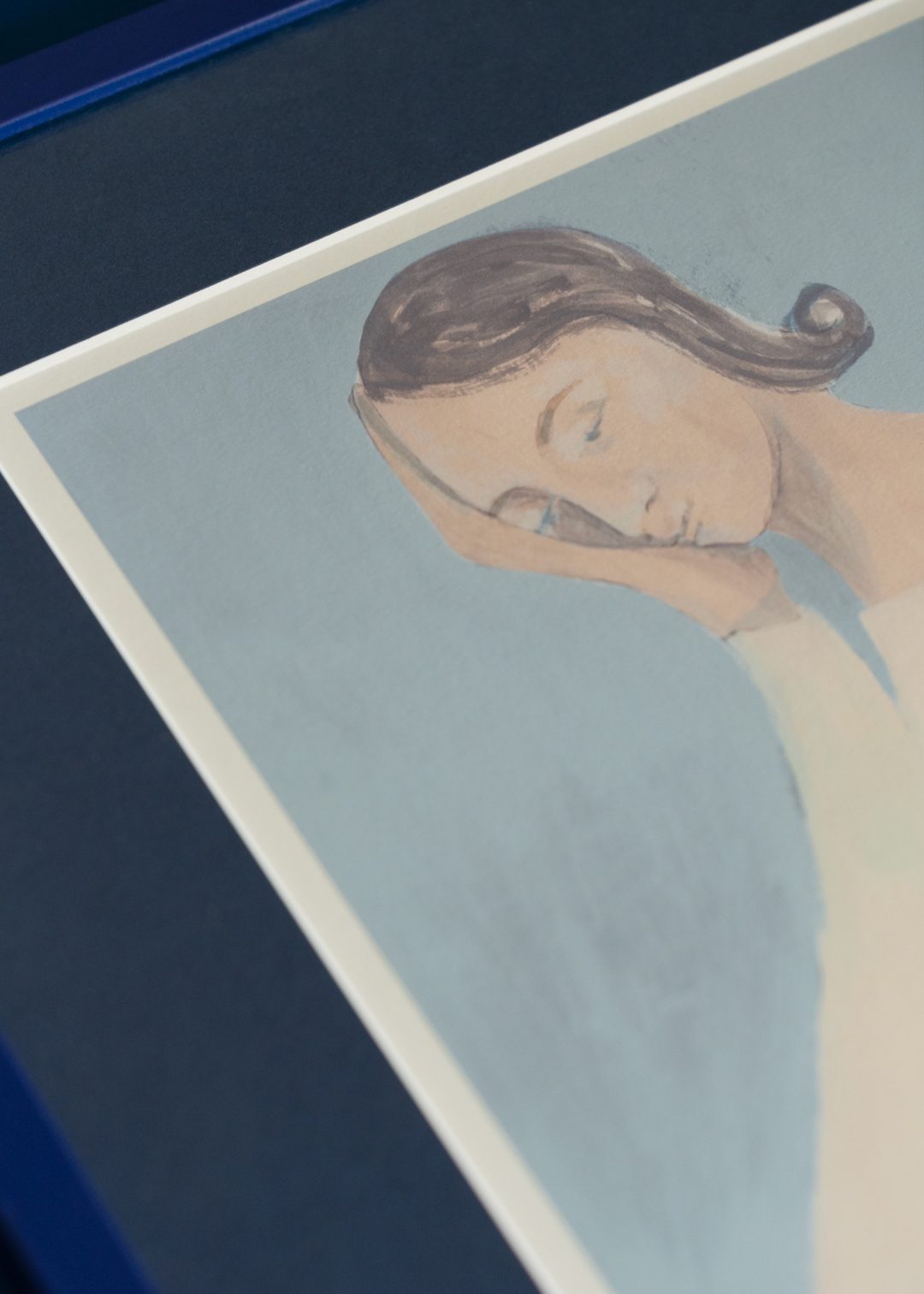 The Poster Club Libra Kunstdruck A4 blau Waage