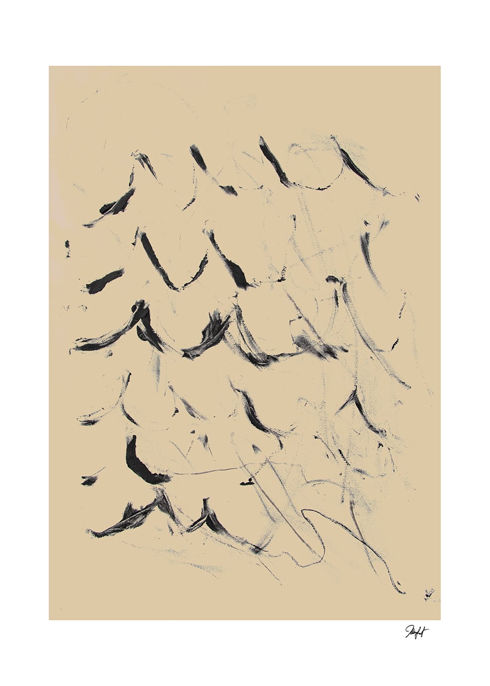 The Poster Club The Sea Poster 30x40 beige