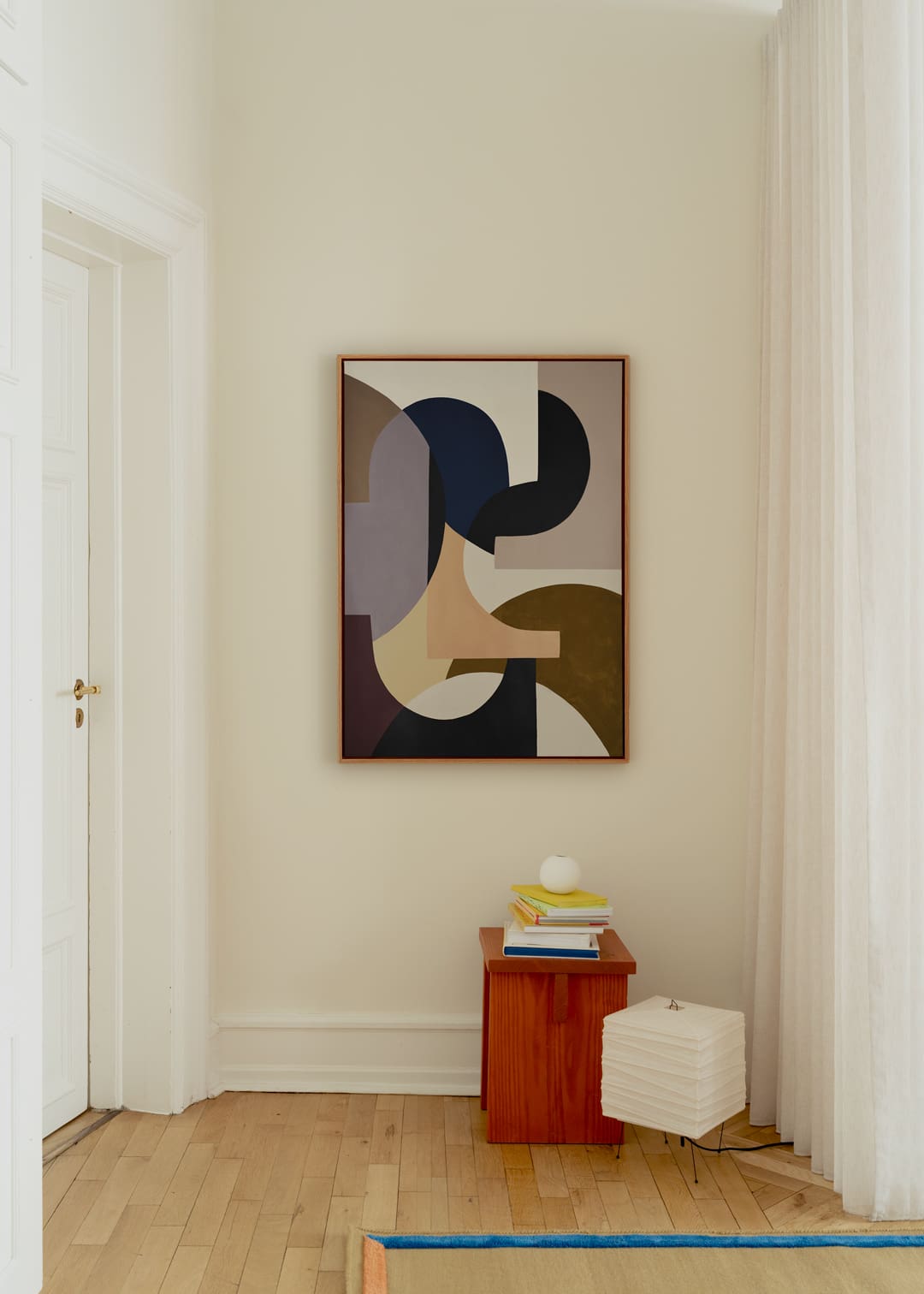 The Poster Club Rosa Leinwand 30x40 cm rosa beige