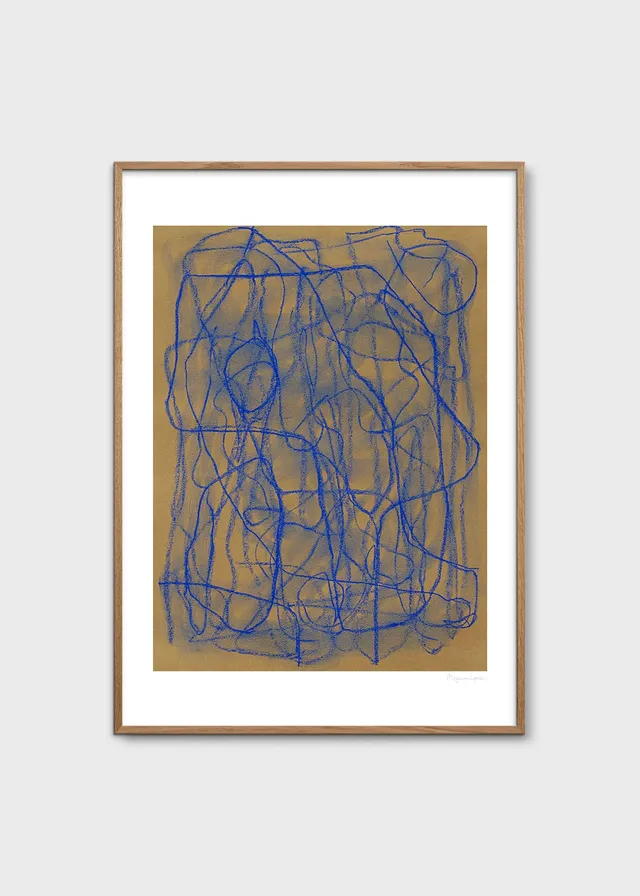 The Poster Club Art Prints Blue Doodle Poster 30x40 cm blau