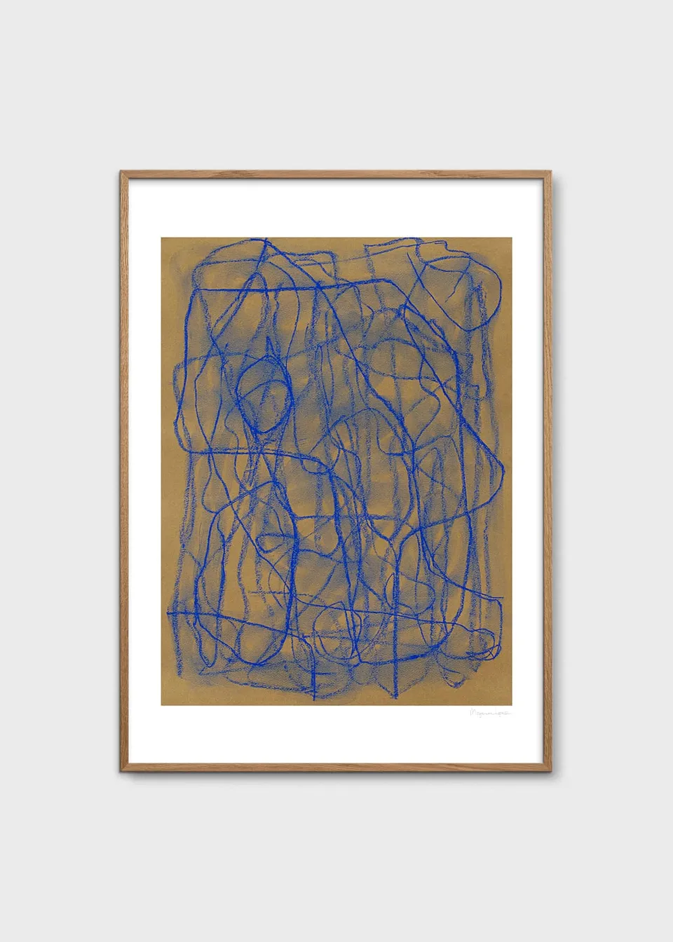 The Poster Club Art Prints Blue Doodle Poster 30x40 cm blau