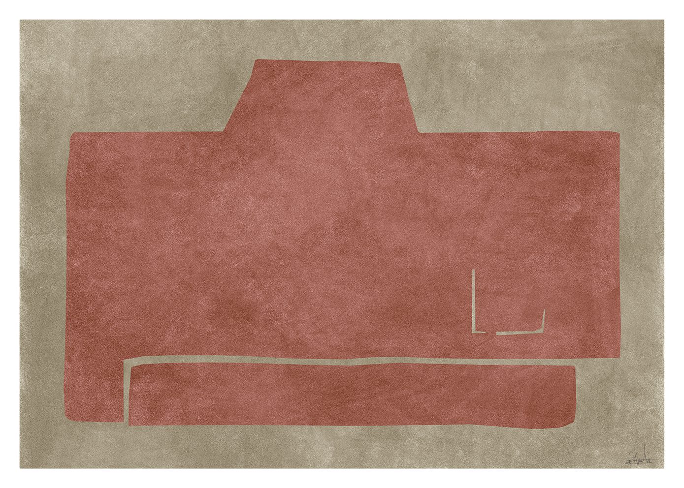 The Poster Club Art Prints Torso Poster 30x40 cm rot