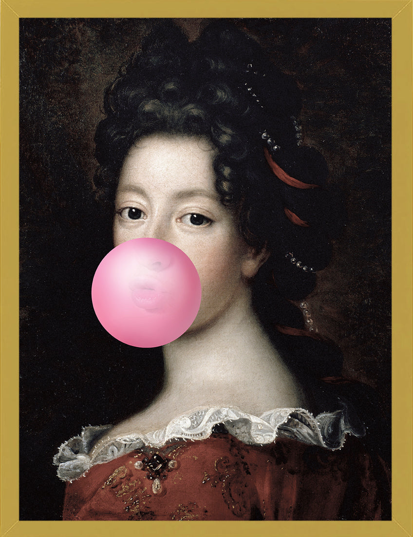 Mineheart Bubblegum Portrait 1 Wandbild 30x41cm rosa