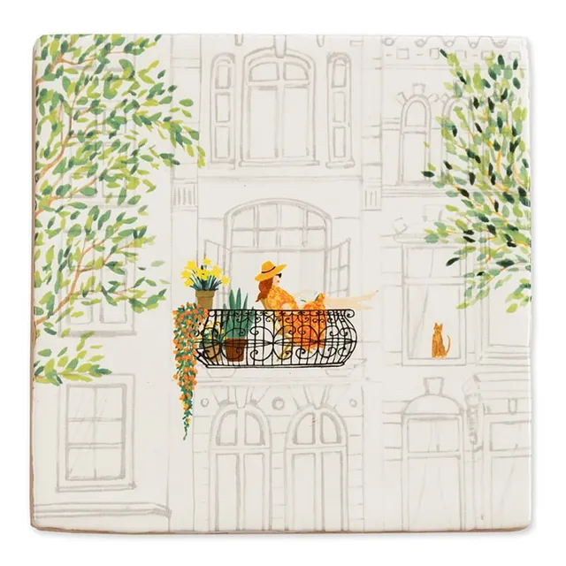 Storytiles Delft Blue Mijn favoriete plek Fliese 10x10 cm Spruch