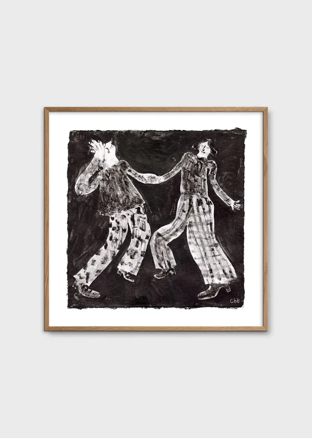 The Poster Club Art Prints Dancing People Poster 50x50 schwarz-weiß