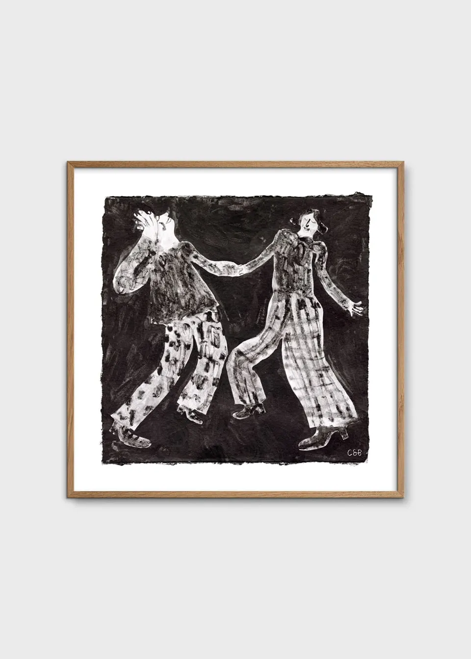 The Poster Club Art Prints Dancing People Poster 50x50 schwarz-weiß