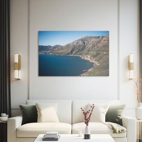 Hustling Sharks Wandbilder Felsküste Leinwandbild 30x40 cm Licht