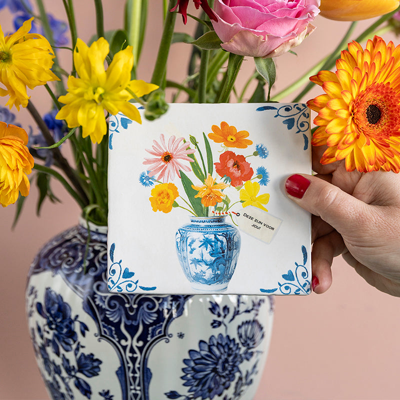Storytiles Delft Blue Vase Wandfliese S 10x10 cm Liebe