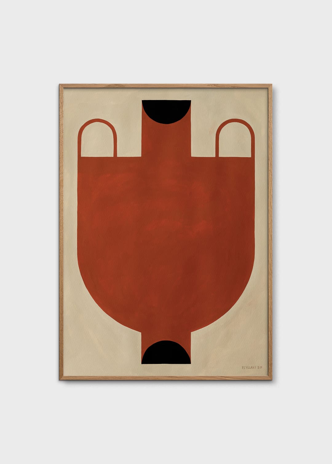 The Poster Club Art Prints Silhouette Of A Vase 06 Poster 40x50 cm beige