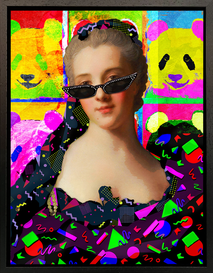 Mineheart Pop Panda and Sunglasses Lady Poster 30x41cm