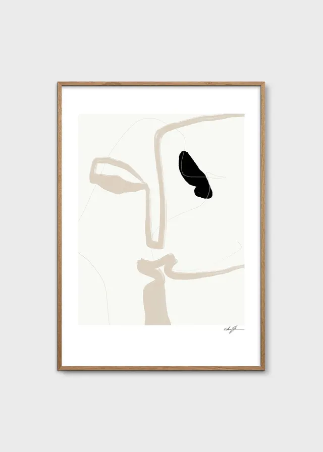 The Poster Club Art Prints Kiss Poster 30x40 cm beige