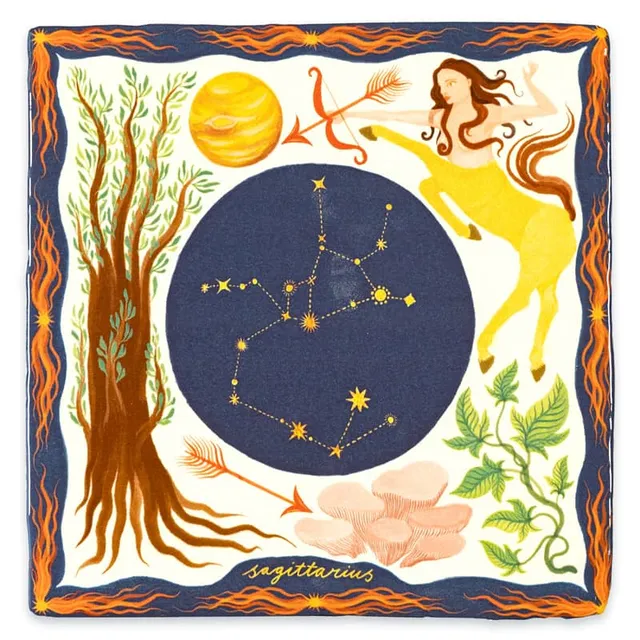 StoryTiles Delft Blue Sagittarius Fliese 10x10 cm Schütze