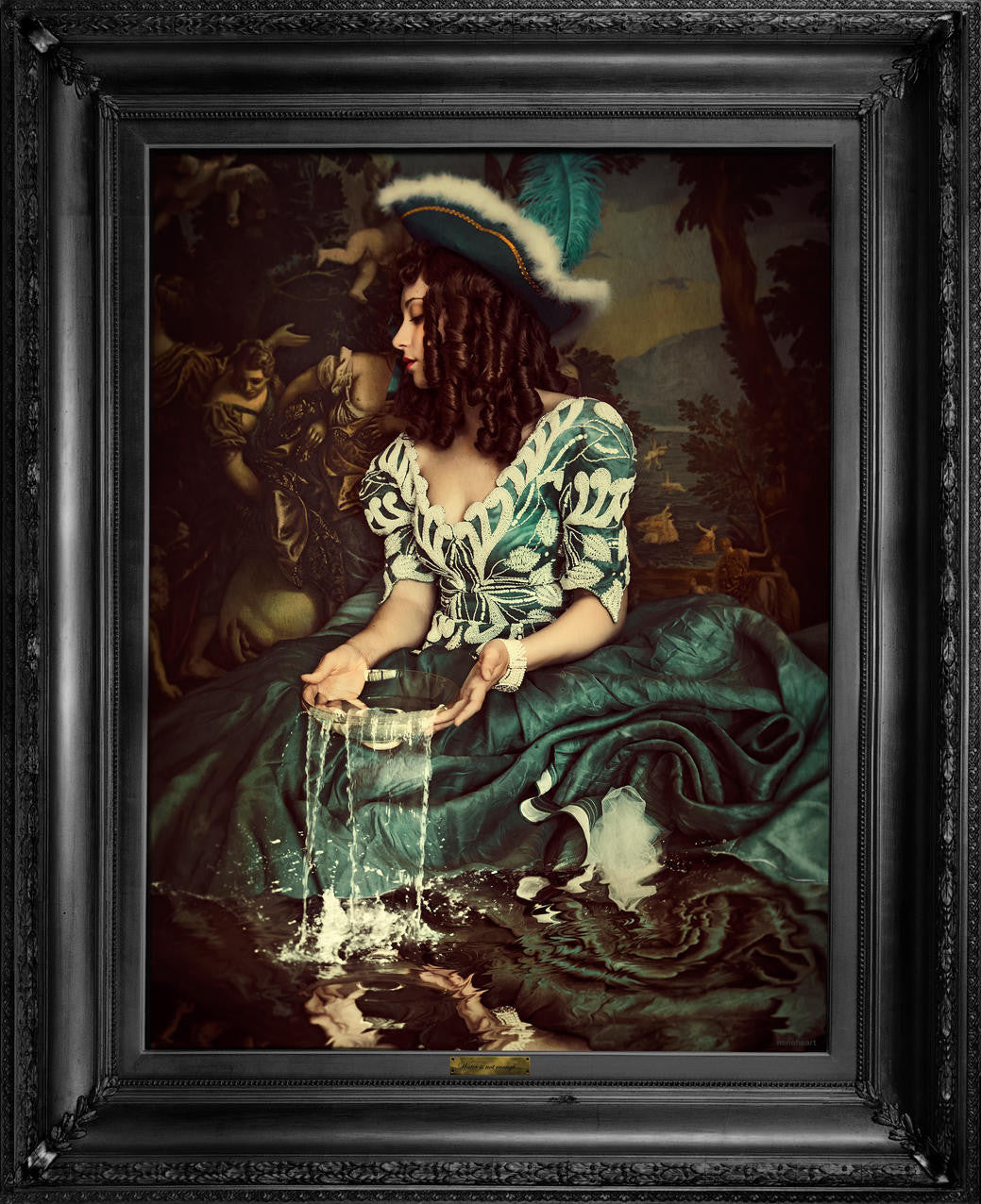 Mineheart Water is not enough Leinwandbild 66x81cm Blau