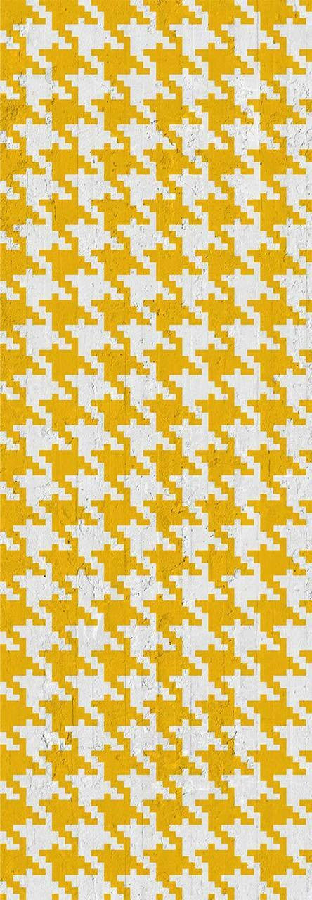 Mineheart Pied De Poule-Y Tapete Gelb 52x1000cm Vlies