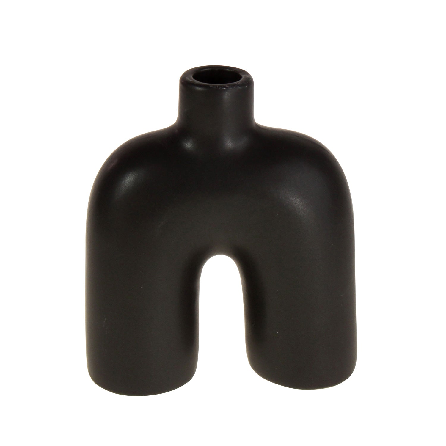 LS-LebenStil Arc Bogen Kerzenständer Schwarz 15cm Stabkerzen