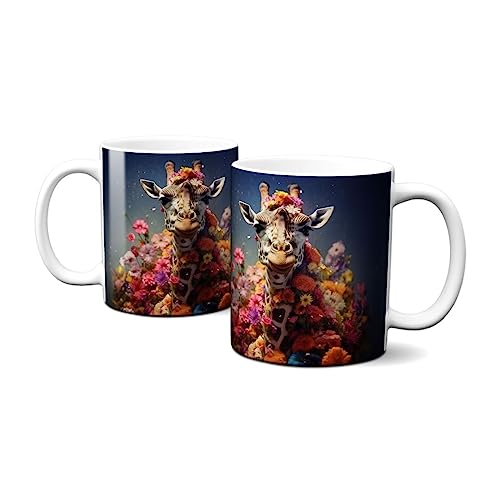 Hustling Sharks Giraffe Tasse Tiermotiv 330 ml Weiß Keramik