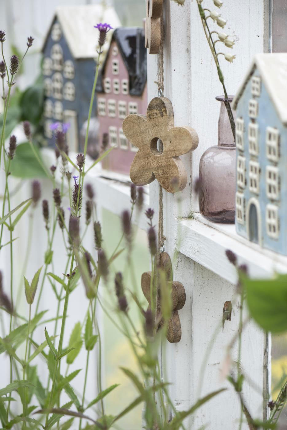 Nyhavn Teelichthaus Fachwerk Blau Keramik 19cm Lichterhaus