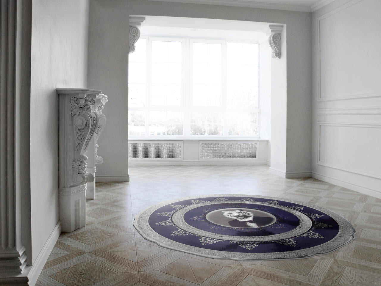 Mineheart Rugs The Tiger Rug Teppich Rund 200x200 Blau