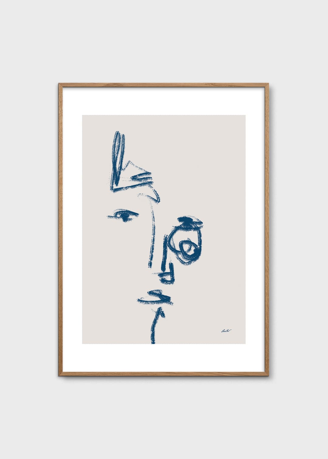 The Poster Club Tres de Cinco Poster 30x40 cm Blau