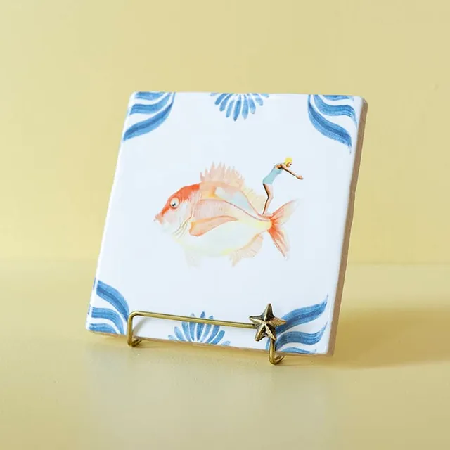 Storytiles Tile holders Golden Stand Star Fliesenständer gold