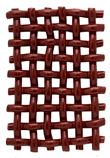 The Poster Club Interlace No. 03 Wandobjekt 22x15 cm Bordeaux