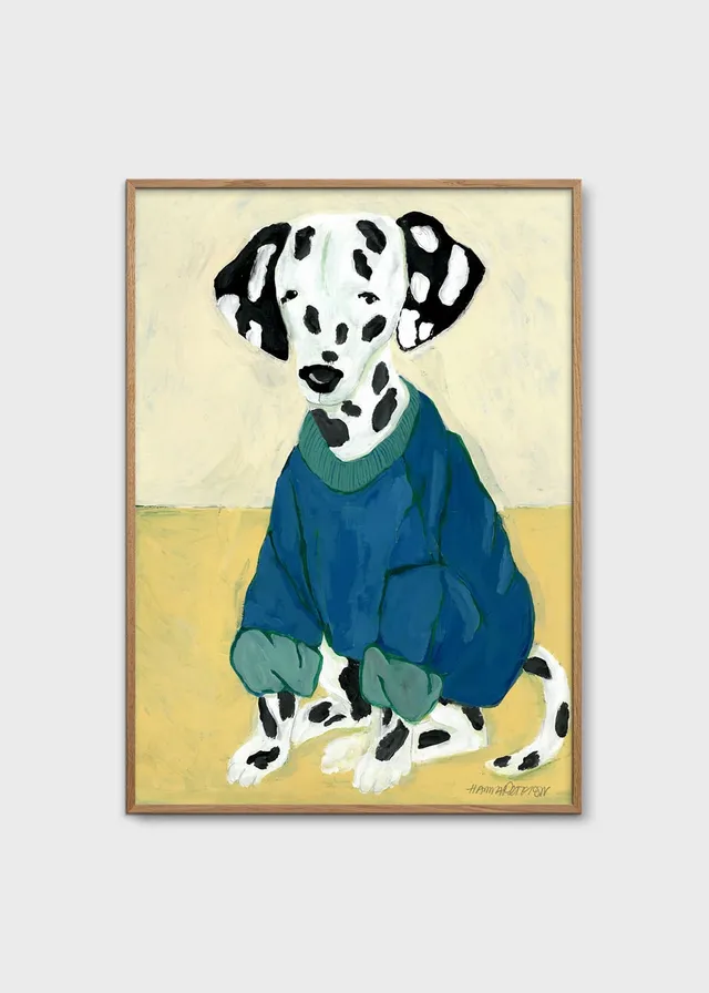 The Poster Club Art Prints Dalmatian Kunstdruck 30x40 blau