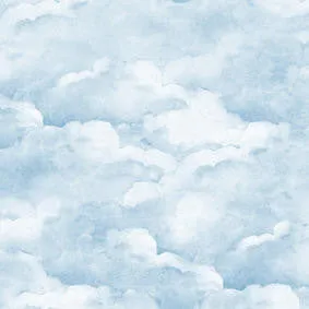 Mineheart Wallpaper Smokey Blue Clouds Tapete Blau 70cm Wolken