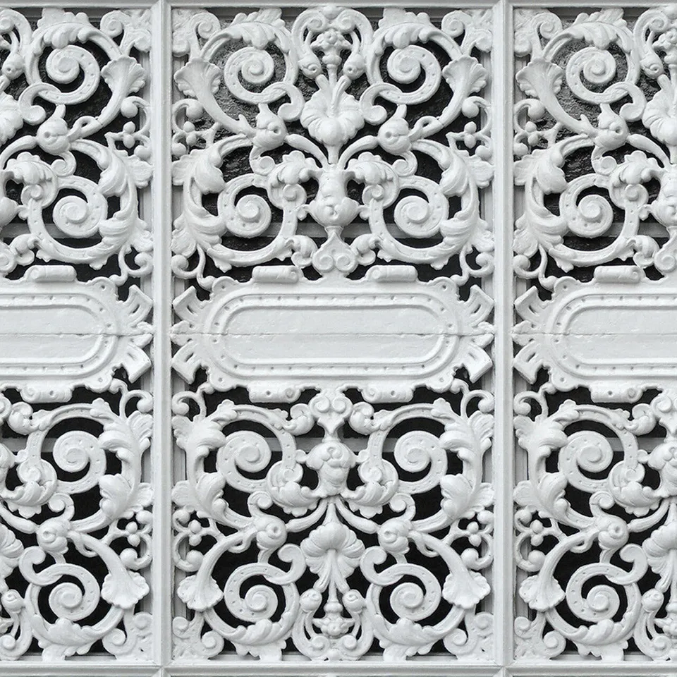 Mineheart Wallpaper Cast Iron Tapete Weiß 52cm Vliestapete