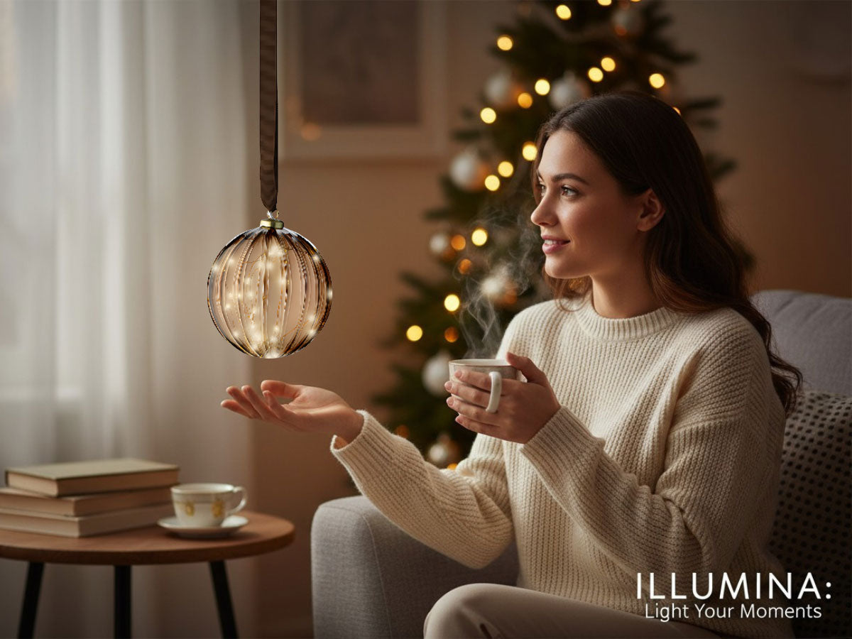 LS-LebenStil Möbel & Wohnen Kampen Lichtkugel 14 cm 30 LED