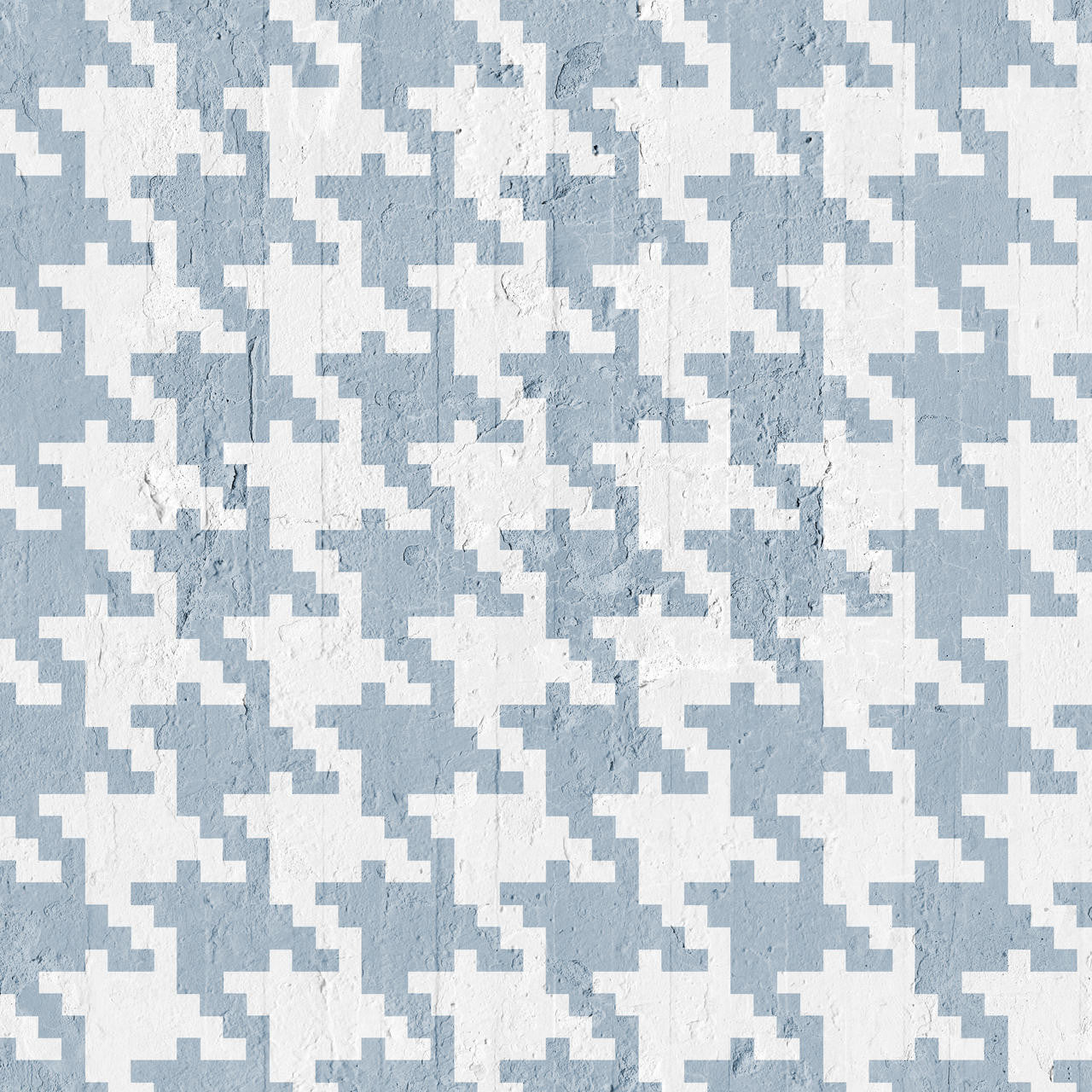 Mineheart Navy Pied De Poule Tapete Vlies 52cmx10m blau