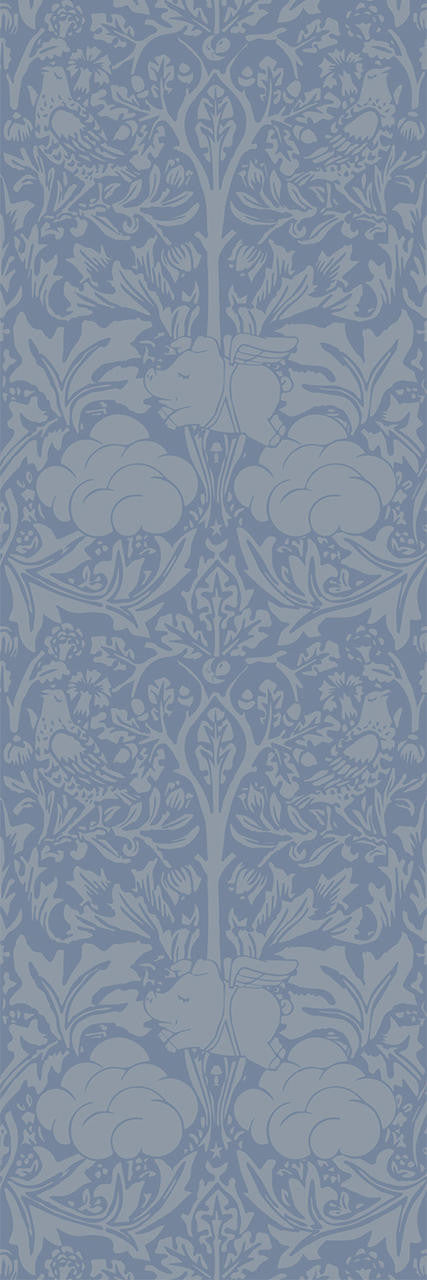 Mineheart Wallpaper Morris Dream Tapete Grey Blue