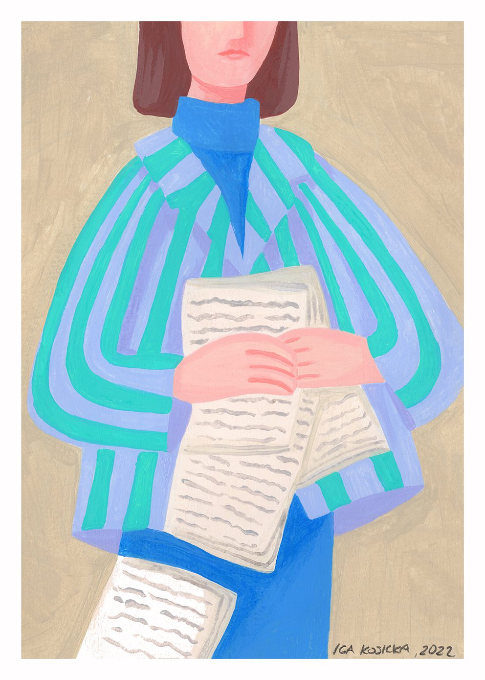 The Poster Club Art Prints Love Letters Poster 30x40 cm lila