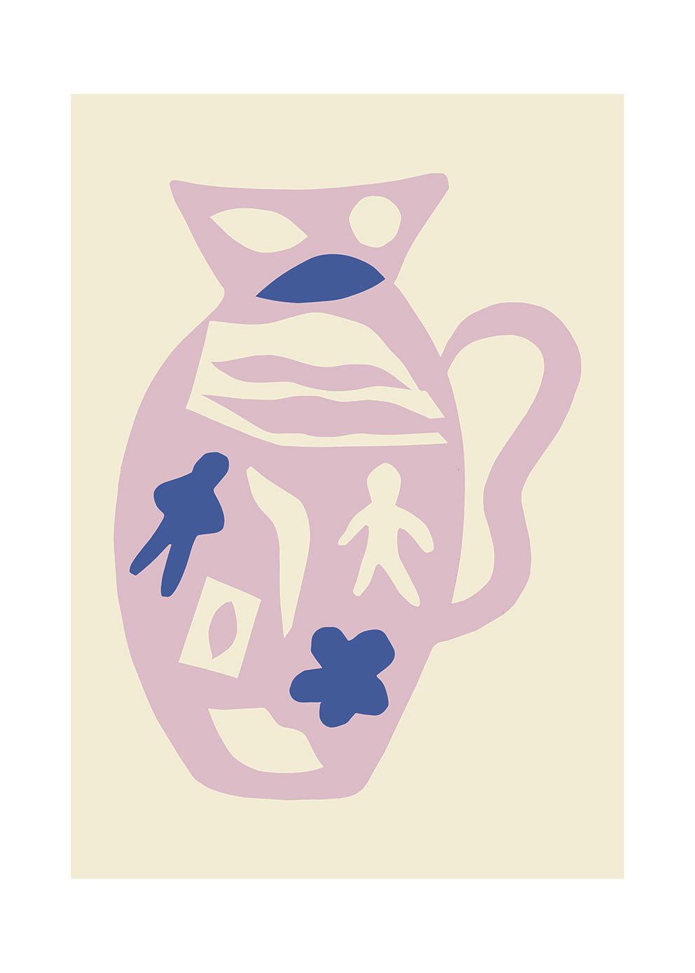 The Poster Club Art Prints Amusant Vase Poster 30x40 beige rosa