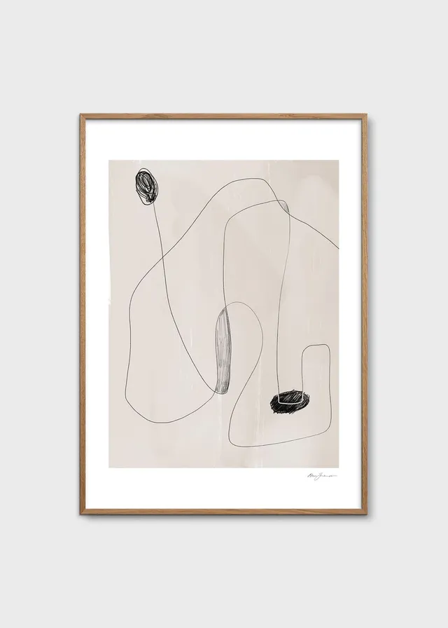 The Poster Club Paradox Kunstdruck 30x40 beige abstrakt