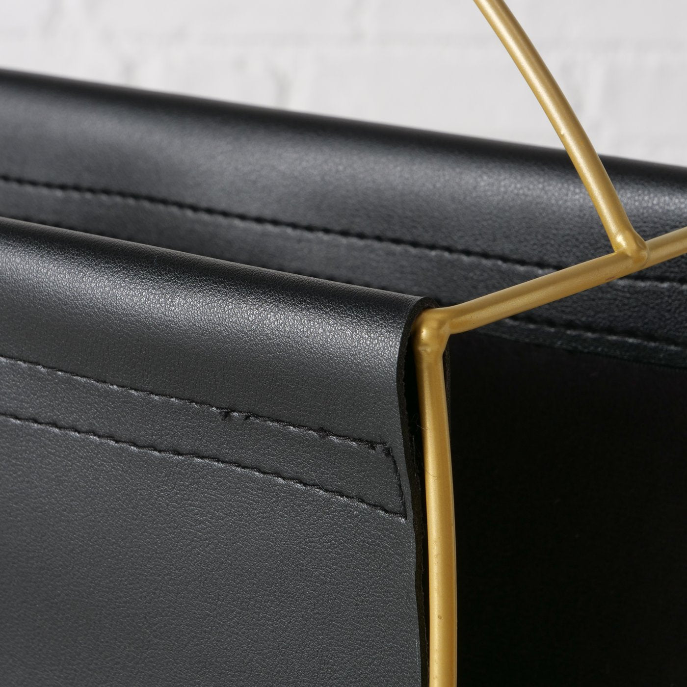 LS-LebenStil Möbel & Wohnen Magazinständer Schwarz Gold 40cm