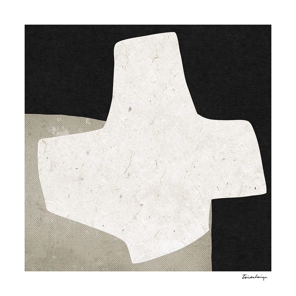 The Poster Club Art Prints Cross Poster 50x50 schwarz abstrakt
