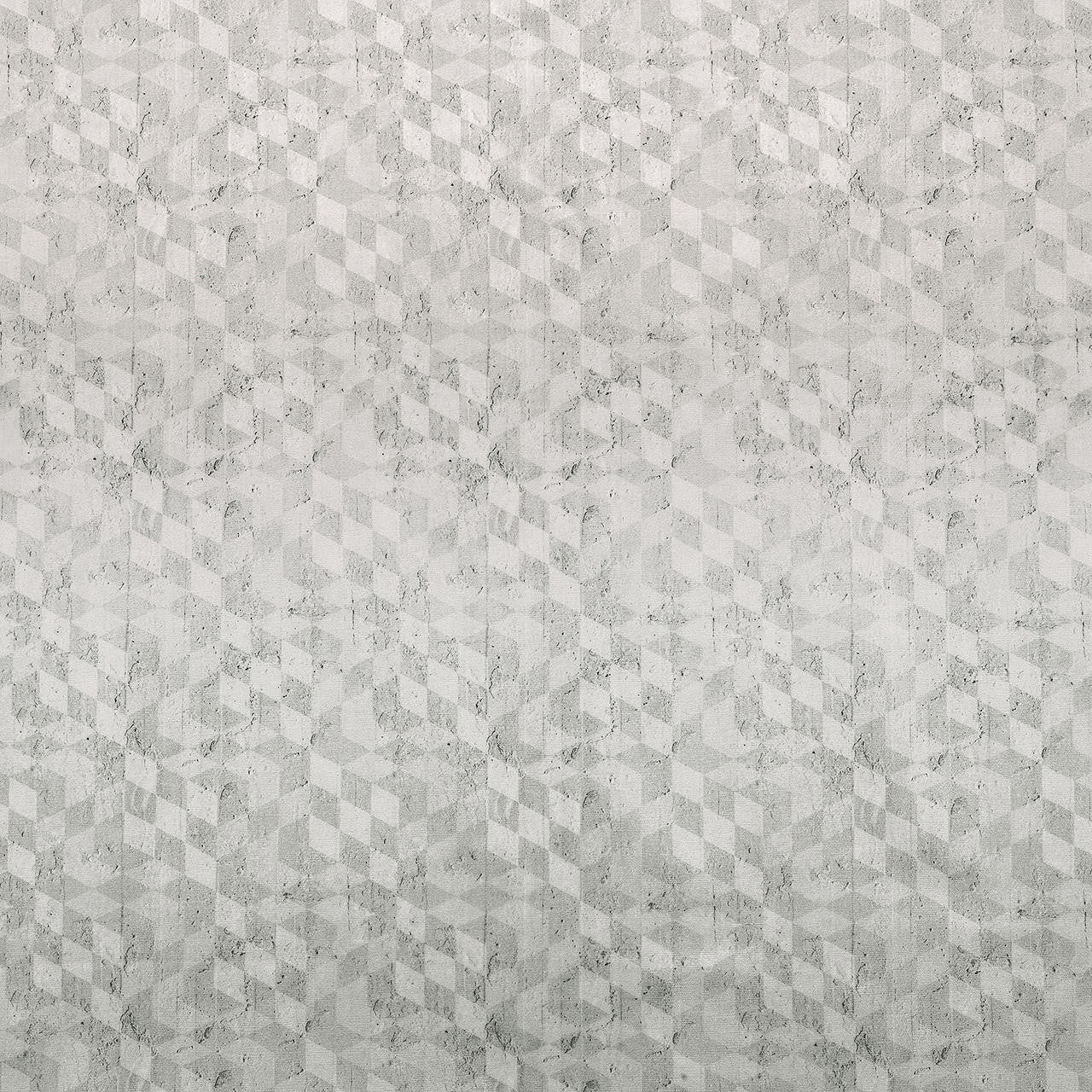 Mineheart Fashion Fabrics Geometric Cubes Stoff Grau 150cm